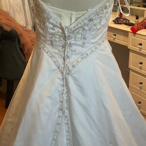 Elegant White Beaded Gown